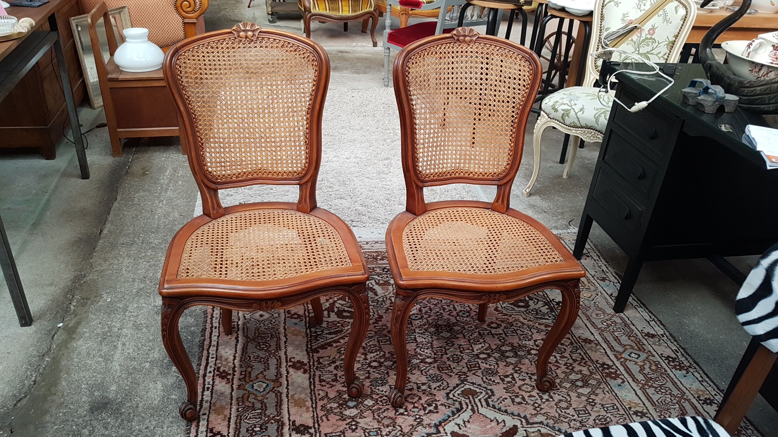 Pair of canne chairs