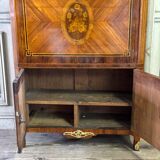 Louis XVI drop-leaf secretary in rosewood and violet wood veneer, 18th century