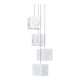 Scandinavian pendant lamp by Shogo Suzuki for Stockmann Orno, 1960s – set of 4 cube lamps