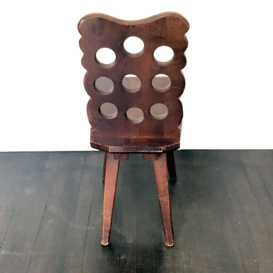 Lot de 4 chaises brutalistes vintage 50's