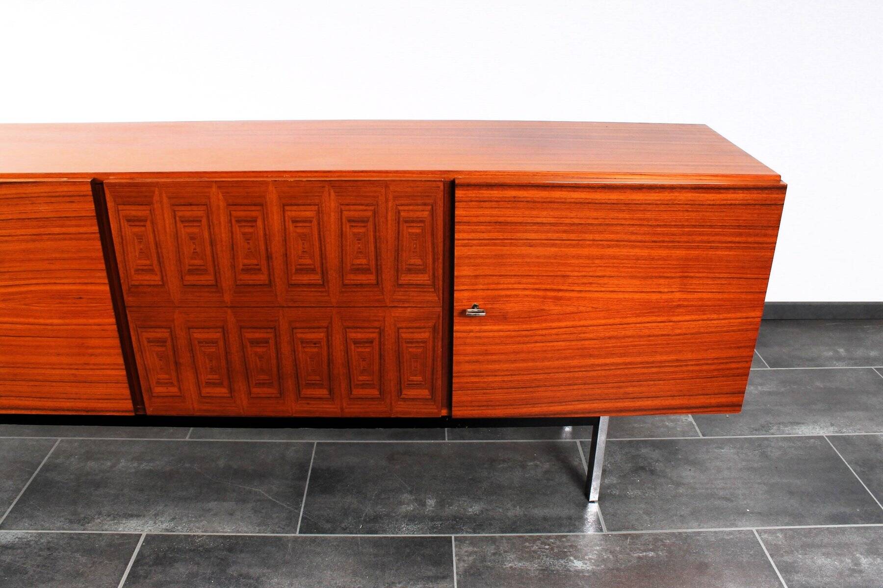 Vintage rosewood veneer sideboard by Musterring International, 1960s