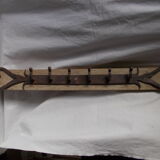 Wrought iron and wooden rack