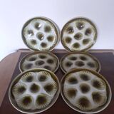 set of 6 oyster plates - Moulin des loups