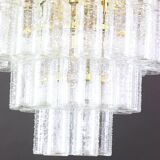 Large glass chandelier Limburg, Germany, 1960s