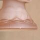 Pale pink glass vase decorated with a hand, 1960s