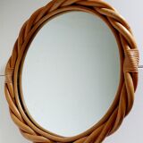 Bamboo circular mirror