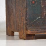 Antique storage chest in dark tones (c.1870) #41