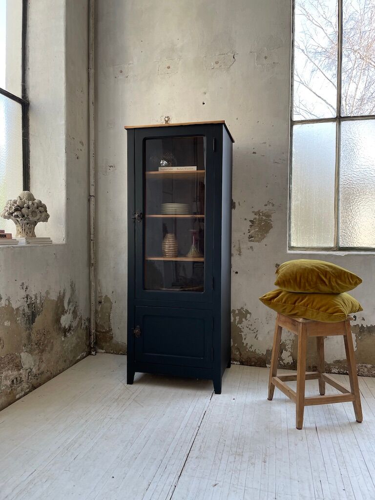 Old black storage window