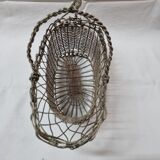 Silver metal bottle holder