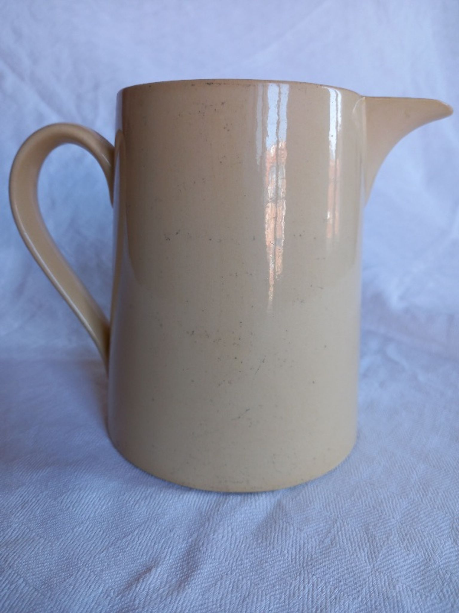 Vanilla color pitcher (half porcelain Badonviller france)
