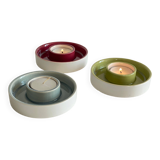 BOUGEOIRS Cracked Ceramic Candle Holder