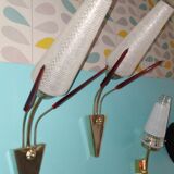 Pair of 1 globe vintage wall light