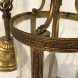 Lantern round brass and glass 1900 Louis XVI