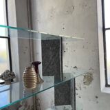 Roche Bobois stone and glass sculpture shelf 1970s