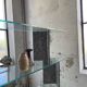 Roche Bobois stone and glass sculpture shelf 1970s