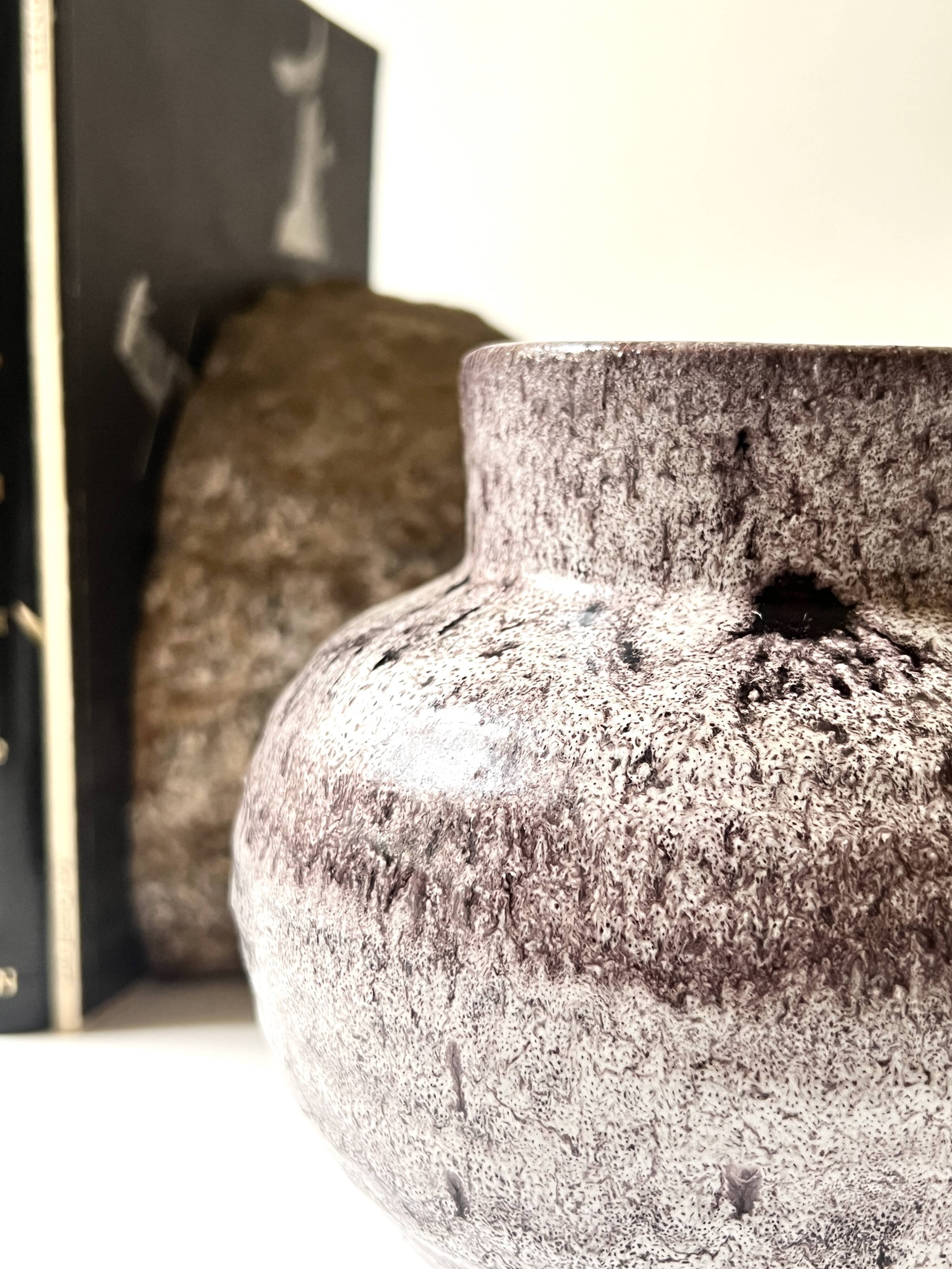 Glazed stoneware vase, Accolay FRANCE 1950