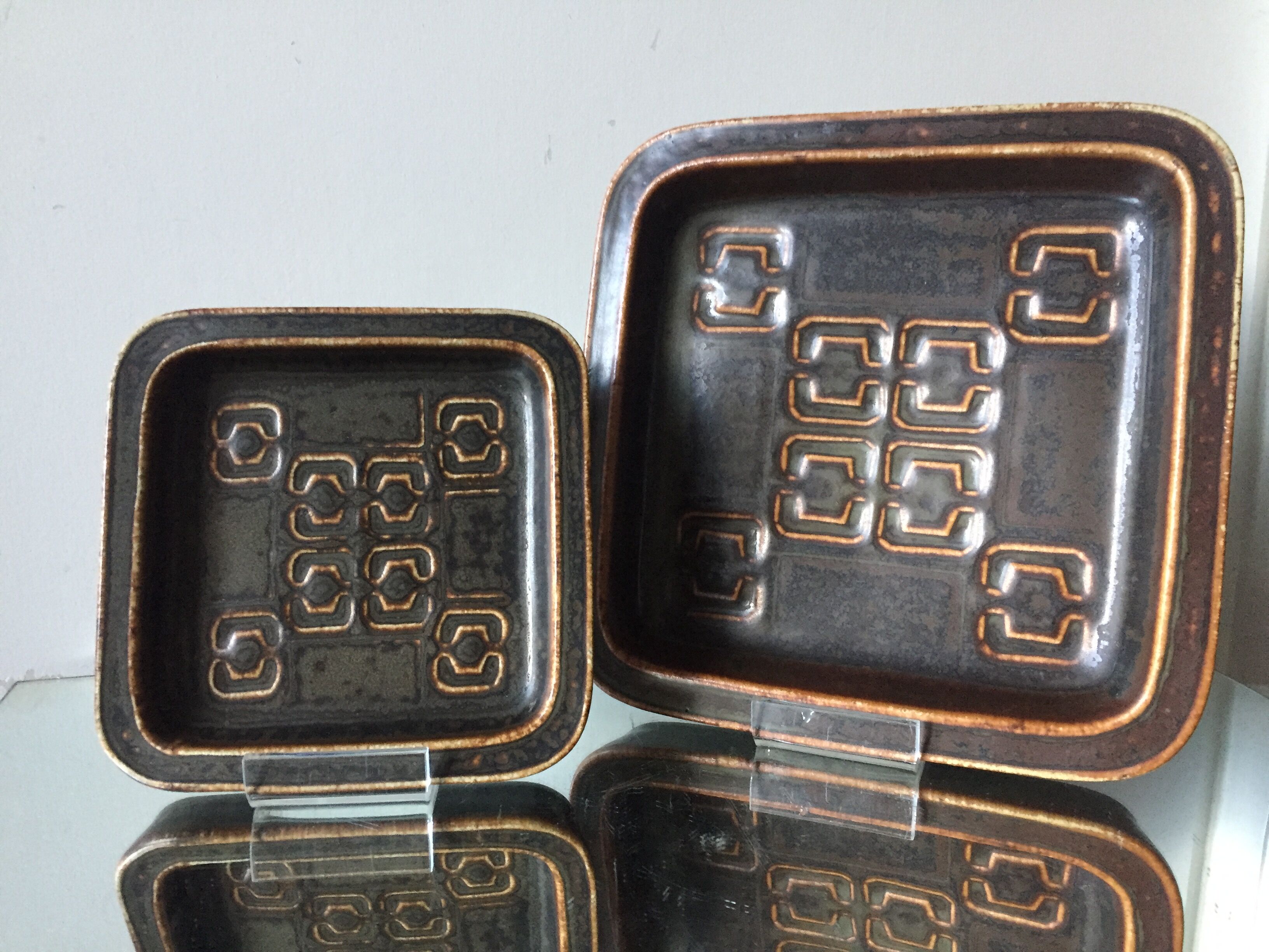 Set of 2 Bing & Grondahl Royal Copenhagen Stoneware bowls made in Denmark