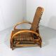 Chaise longue en rotin bicolore du milieu du siècle Années 1960