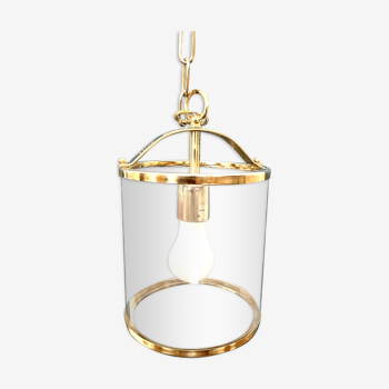 Brass lantern chandelier