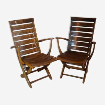 Pair of chairs from the brand Triconfort, 70s