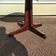 Round extendable wooden table - year 1960 - 110cm to 210cm