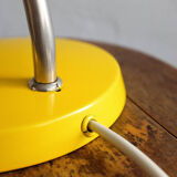 East germany vintage yellow table lamp by veb narva leuchtenbau, 1960s