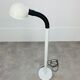70s e-reader floor lamp space age style, white metal