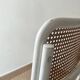 Cesca B32 vintage design chair in white metal and cane by Marcel Breuer