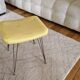 Vintage yellow leatherette stool from the 1950s