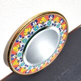 Ceramic mirror enamels Spain 22cm