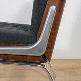 Chrome & Rosewood armchairs, Gordon Russell, United Knigdom, 1970s.
