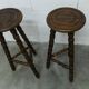 Paire de tabourets brutaliste 1960
