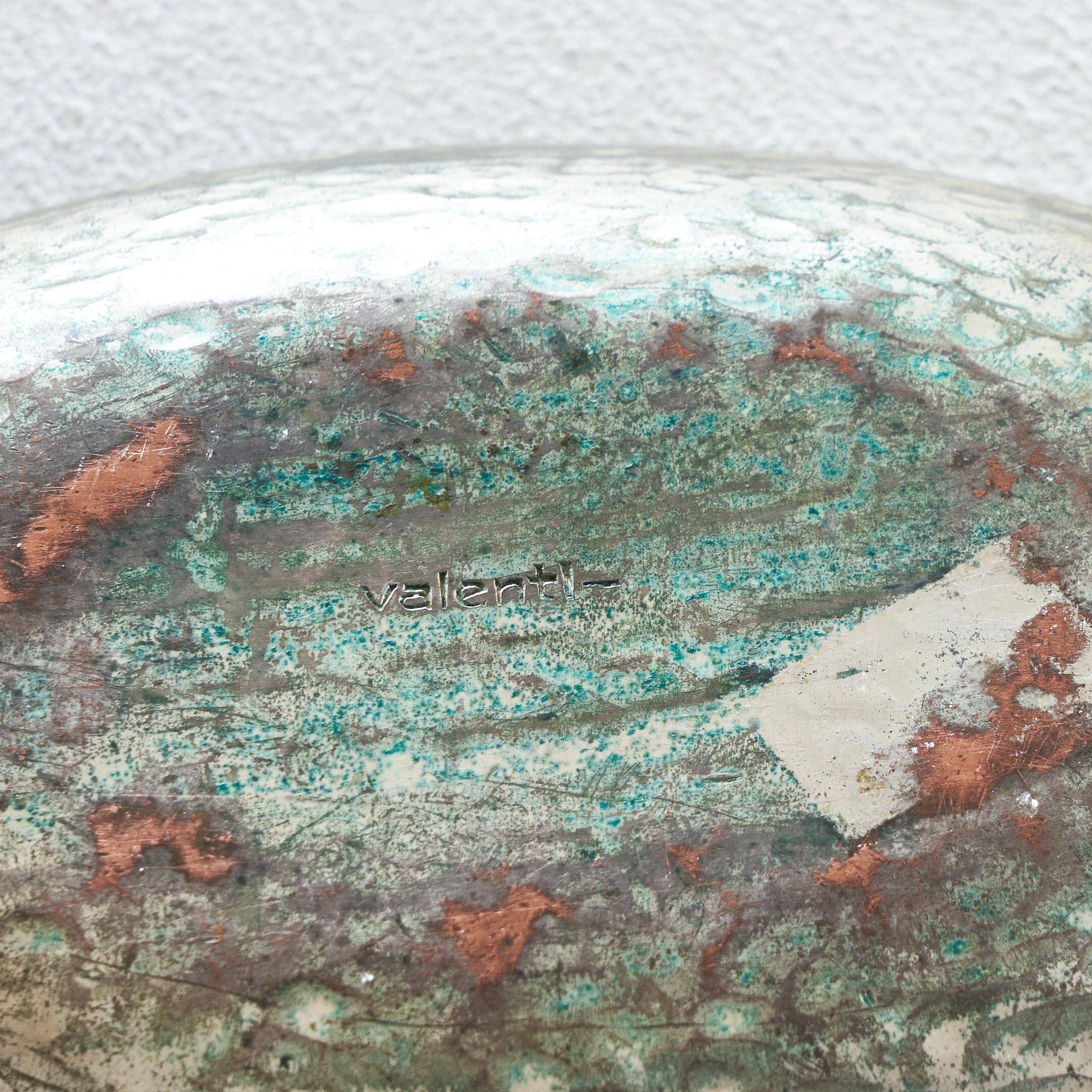 Hammered and enamelled Valenti cup from the 1960s.