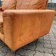Danish Modern Mid Century Vintage Cognac Leather Sofa