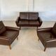 Vintage retro danish mid-century g. thams 2 person sofa in coco leather 60s