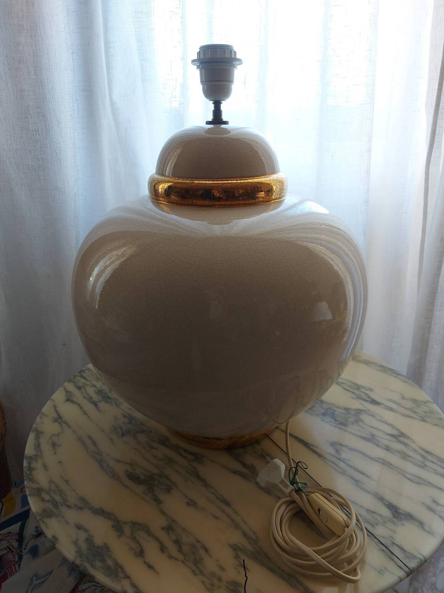 Large ceramic lamp from the 80's KOSTKA