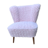 1950s chair pink faux fur