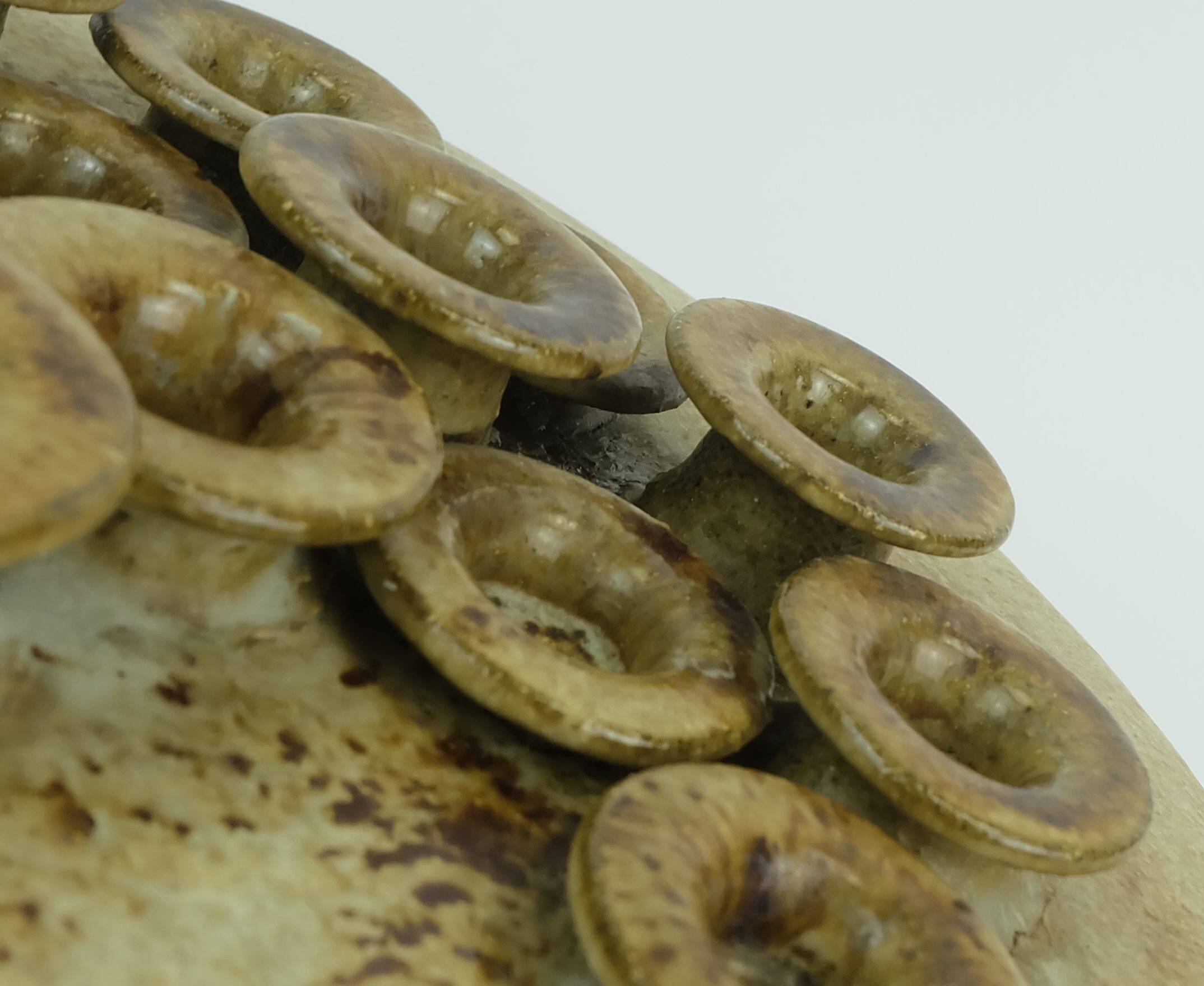 Large rudi stahl candle holder for 13 candles 1970s west german studio pottery