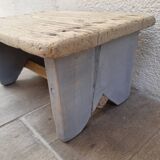 Small stool wood & gray
