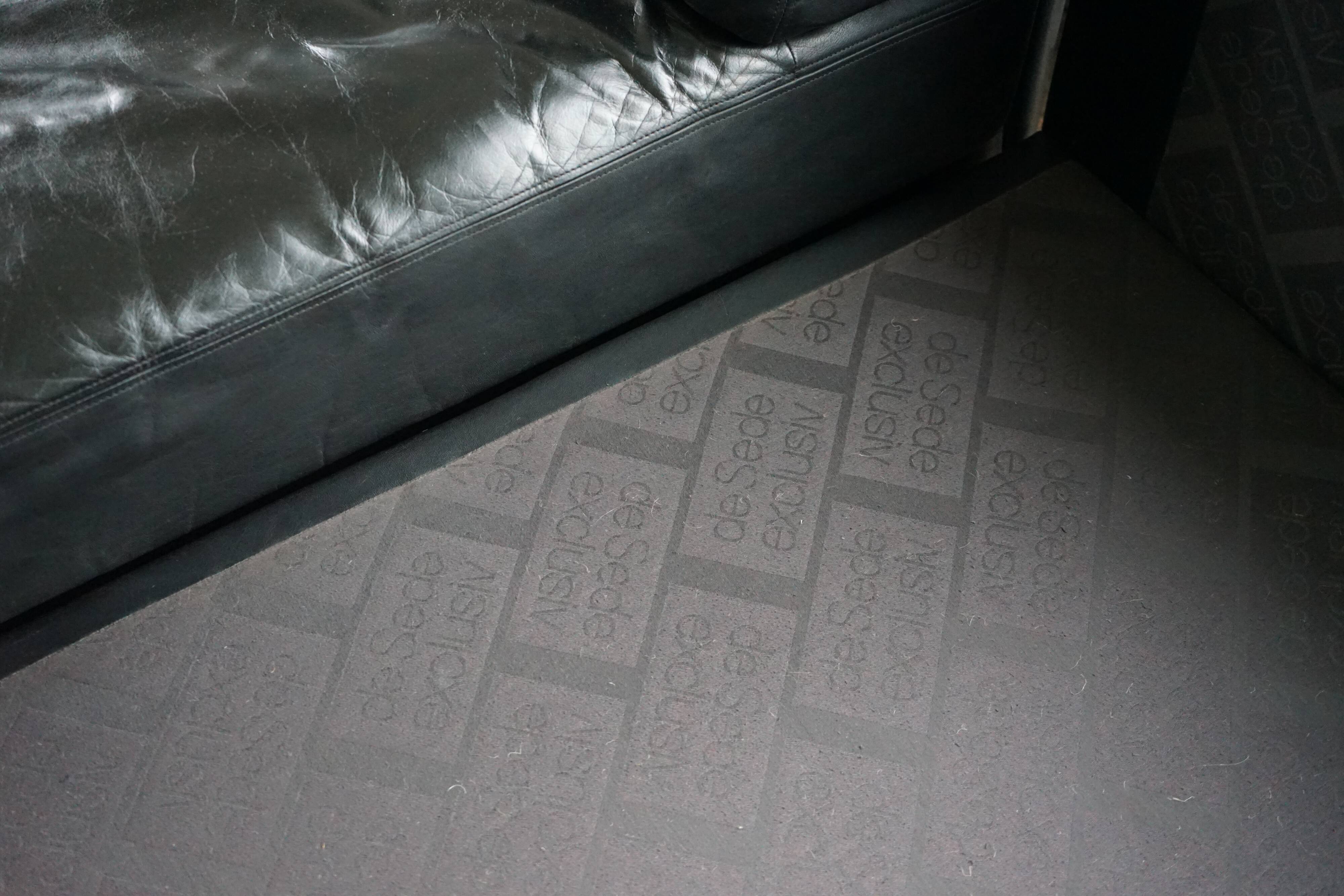 Ensemble Canapé-lit Modulable DS76 en Cuir Noir de De Sede