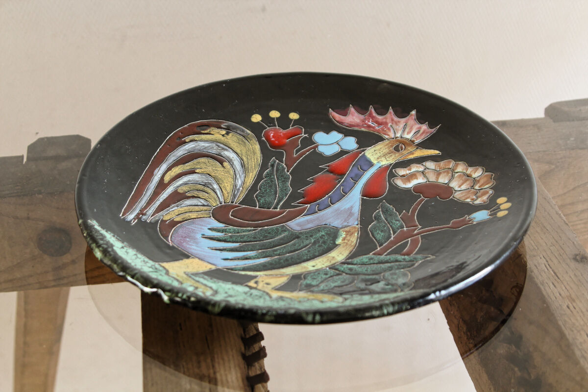 Rooster plate, 50s