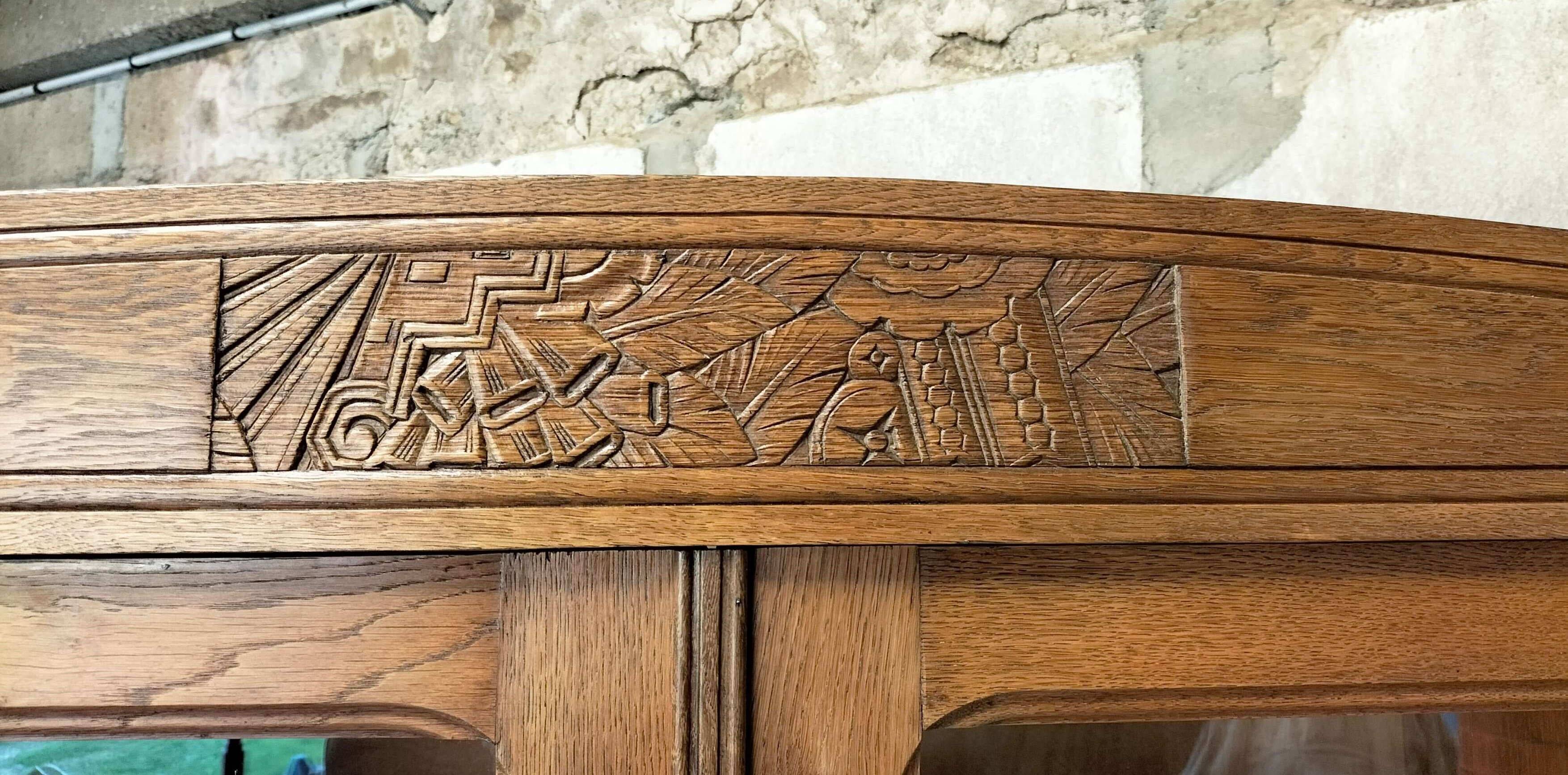 Large art deco glass cabinet.