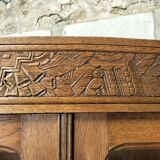 Large art deco glass cabinet.