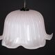 Large vintage flower-shaped chandelier in pink Murano glass, Italy 1980s.