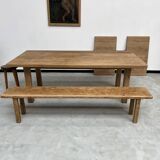 Solid oak bench from the 60s