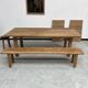 Solid oak bench from the 60s