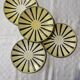 Set of 4 Digouin dessert plates – vintage "Rayon" pattern