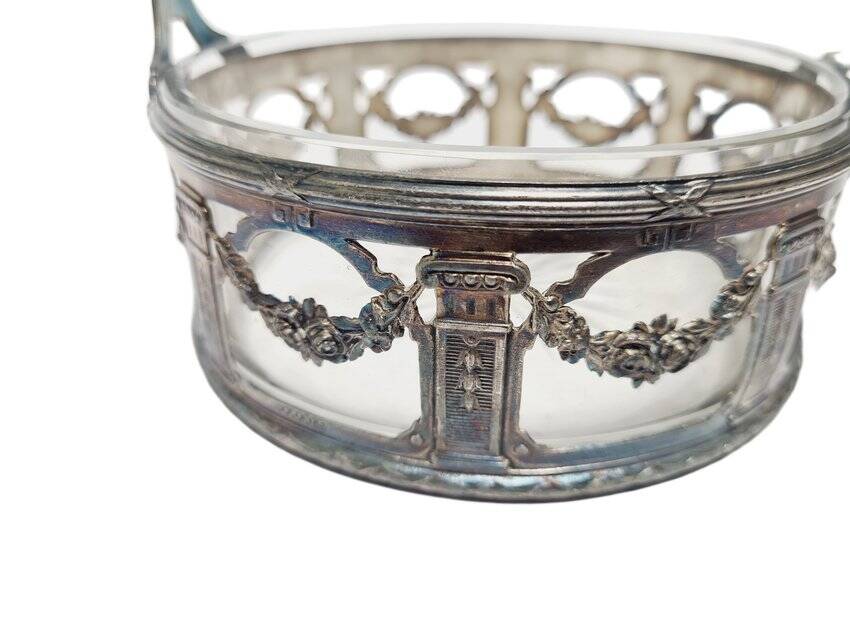 Antique Art Nouveau basket, France, 1900s