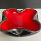Vintage glass and silver catchall.