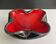 Vintage glass and silver catchall.